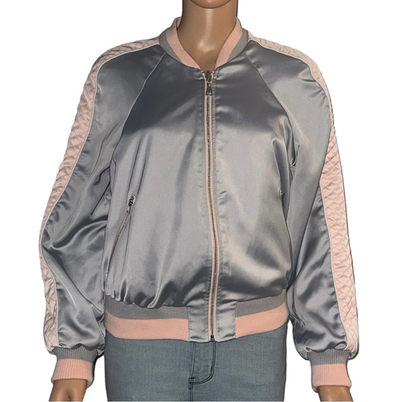 Vintage Bebe Y2K reversible satin bomber jacket - Picture 2 of 8